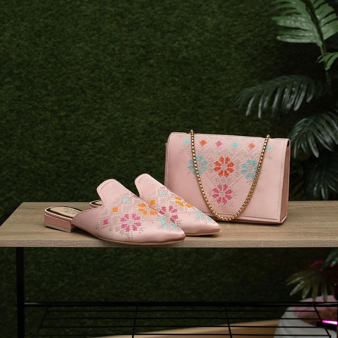 طقم صاك و بلغة بالطرز الرباطي الراقي -  أناقة تقليدية بإطلالة راقية