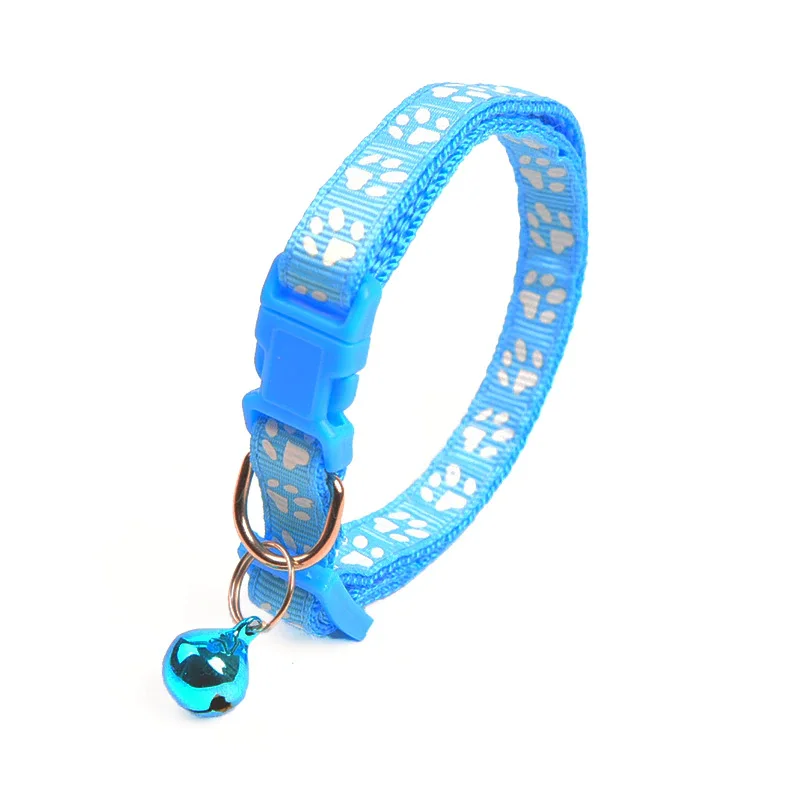 1Pc Colorful Cute Bell Collar Adjustable Buckle Cat Collar