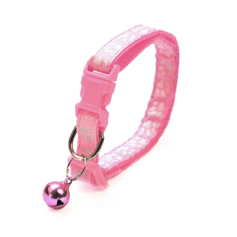 1Pc Colorful Cute Bell Collar Adjustable Buckle Cat Collar