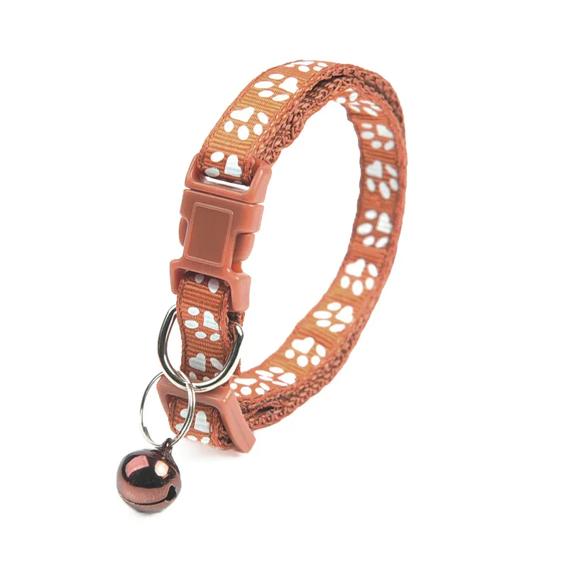 1Pc Colorful Cute Bell Collar Adjustable Buckle Cat Collar