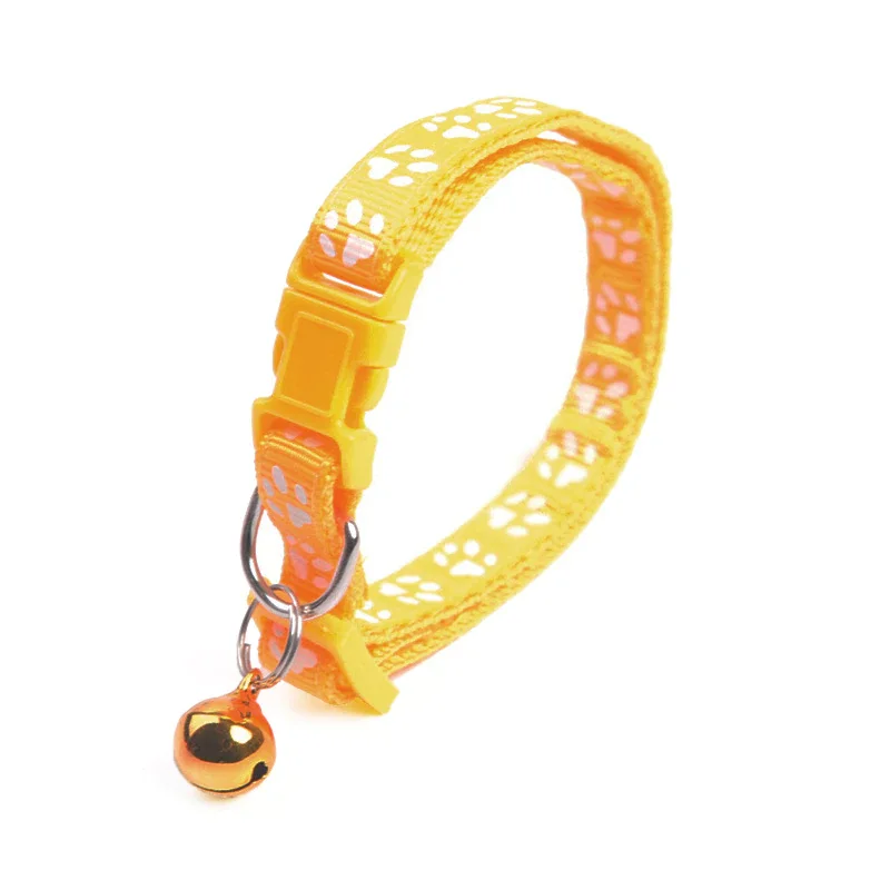 1Pc Colorful Cute Bell Collar Adjustable Buckle Cat Collar