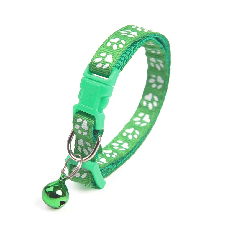1Pc Colorful Cute Bell Collar Adjustable Buckle Cat Collar