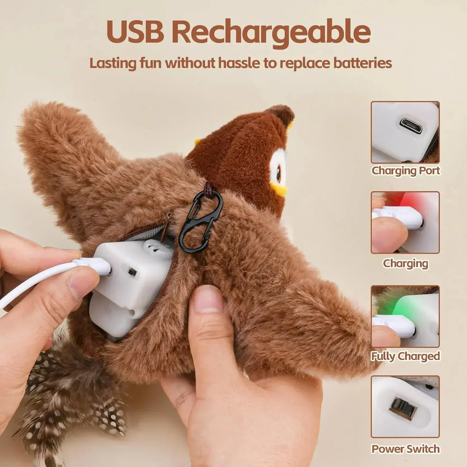 Flying Bird Cat Toys