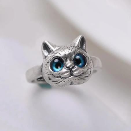 Blue Eyes Cat Rings for Women