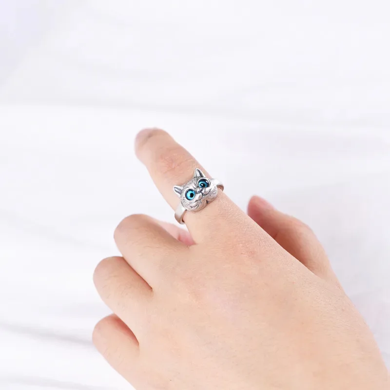 Blue Eyes Cat Rings for Women