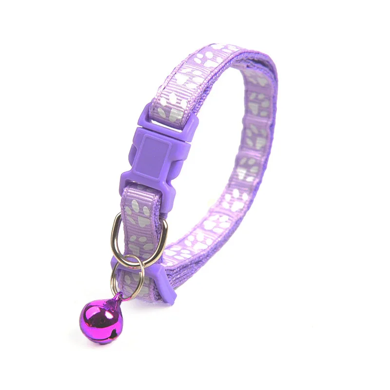 1Pc Colorful Cute Bell Collar Adjustable Buckle Cat Collar
