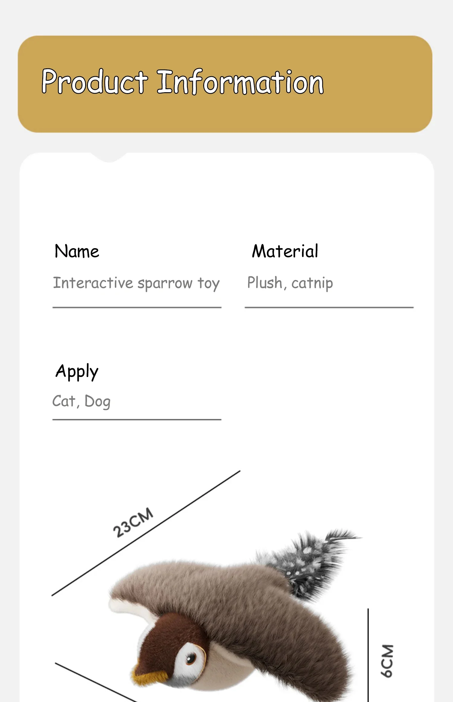 Flying Bird Cat Toys