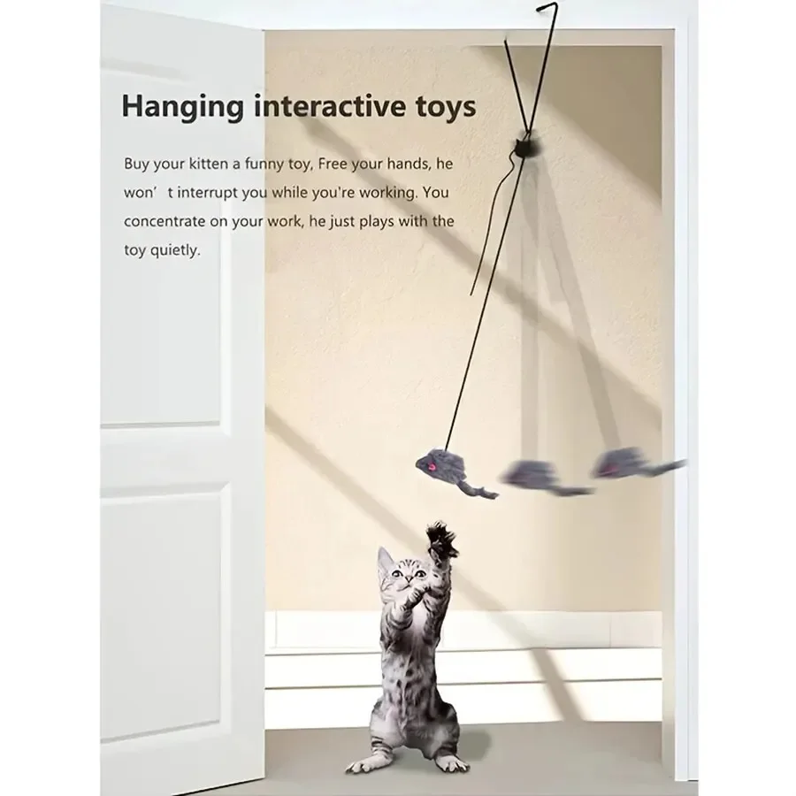 Cat Mouse Toy Hanging Door