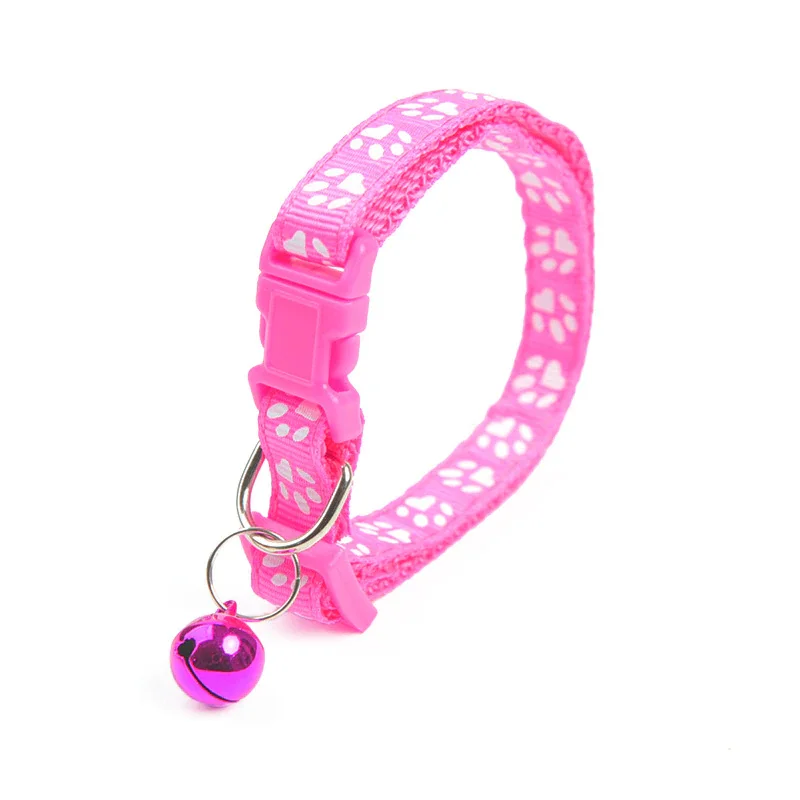 1Pc Colorful Cute Bell Collar Adjustable Buckle Cat Collar