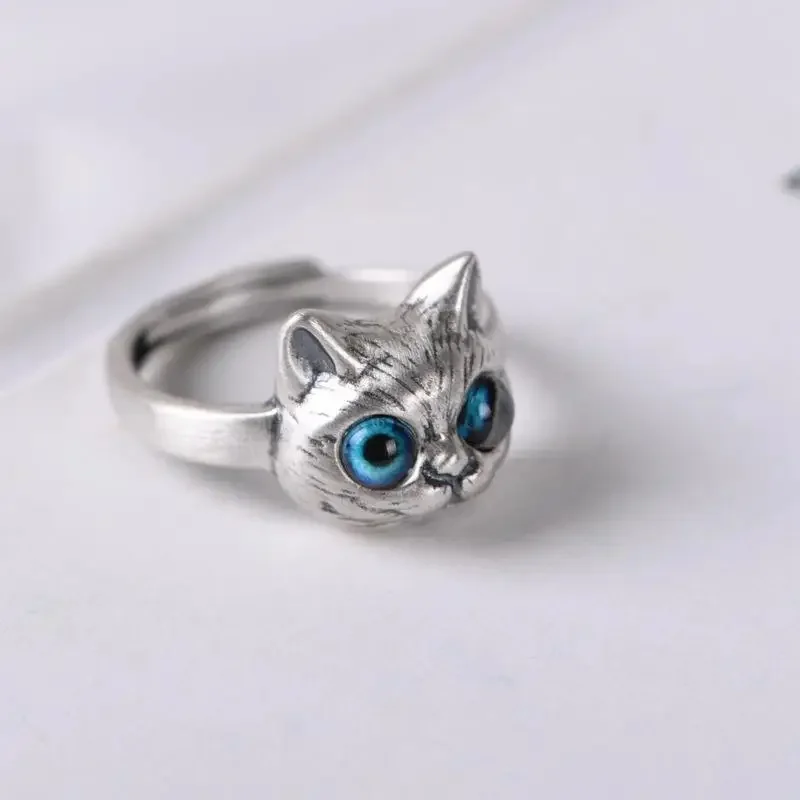 Blue Eyes Cat Rings for Women