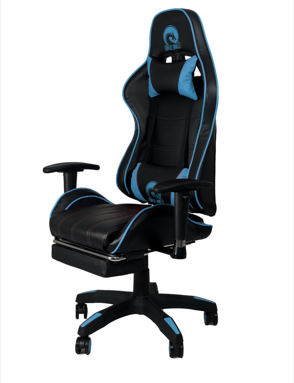 كرسي ألعاب الكمبيوتر، كرسي مريح للألعاب بظهر مرتفع ومسند ذراع قابل للرفع، كرسي كمبيوتر قابل للتعديل مع دعم للرقبة وأسفل الظهر للمكتب من كّريت وال
