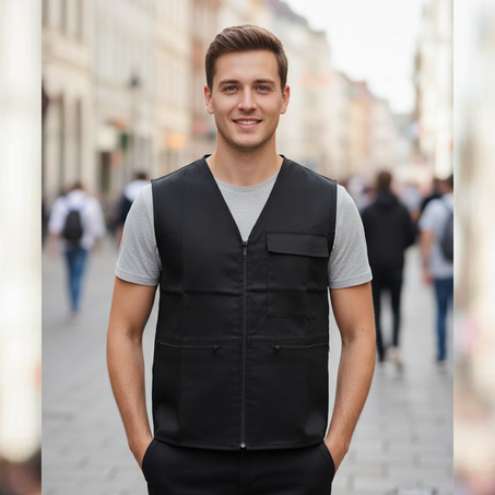 GILET 03 POCHES NOIR