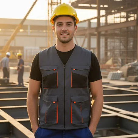 GILET 04 POCHES GRIS FONCE