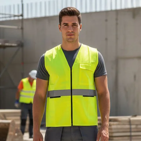 GILET 03 POCHES JAUNE FLUO