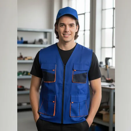 GILET 04 POCHES BLEU ROI