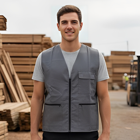 GILET 03 POCHES GRIS FONCE