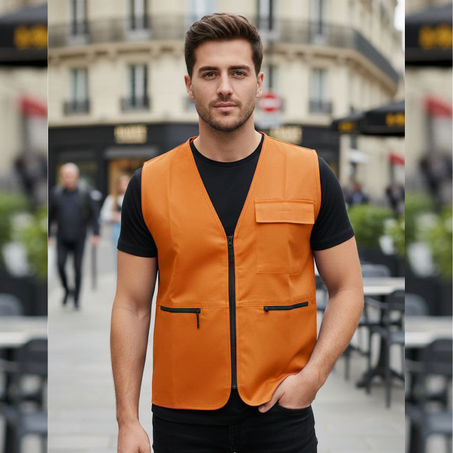 GILET 03 POCHES ORANGE