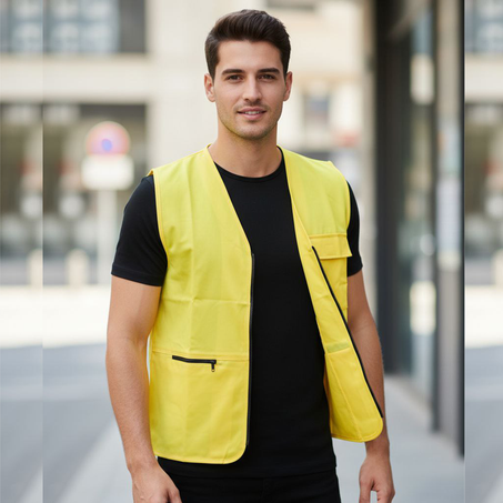 GILET 03 POCHES JAUNE