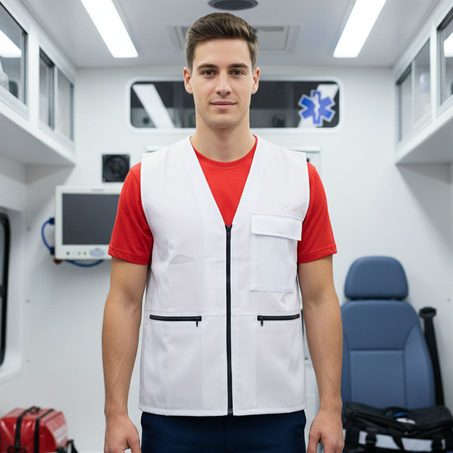 GILET 03 POCHES BLANC