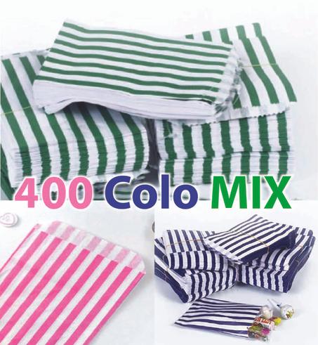 مجموعة (400) اكياس ورقية مقلمة للحلويات والفشار