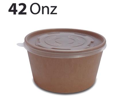 مجموعة ( 130) وعاء 42 اونص بغطاء للسوائل