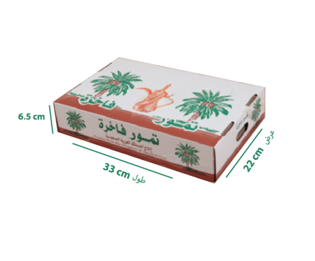 مجموعة (50) كرتون فاضي ابيض تمور 3 كيلو