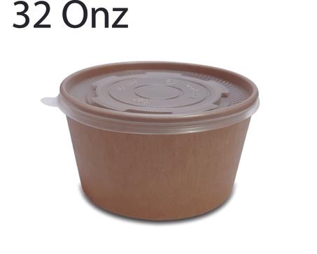 مجموعة ( 150) وعاء 32 اونص بغطاء للسوائل