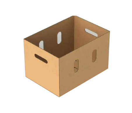 مجموعة (100) كرتون السلة الغذائية بني بمسكة يد