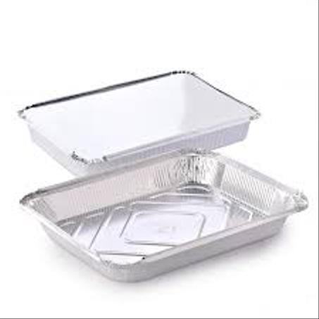 مجموعة (40) صحن المنيوم مستطيل مع غطاءها 3200 مل