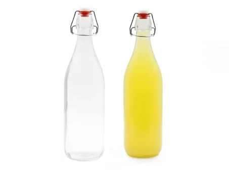 مجموعة (6) قارورة زجاجية مع سدادة فنية الإغلاق 1 لتر