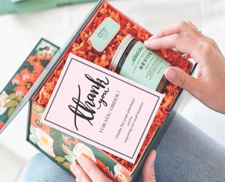 Thank You مجموعة (250) بطاقة شكرا وردي واسود