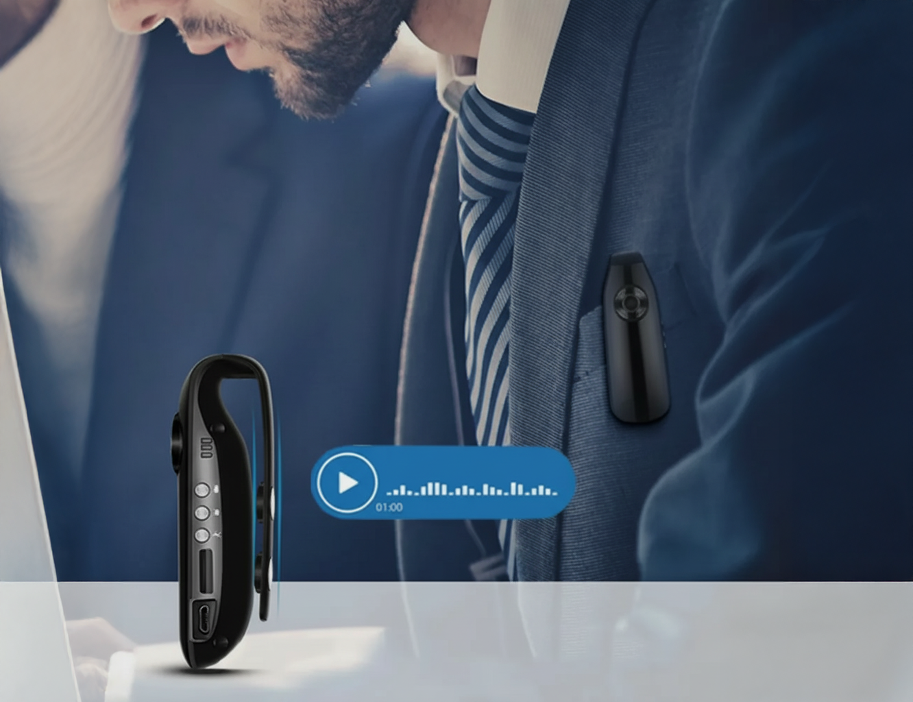 Mini Caméra Portable avec Audio & Enregistrement en Boucle