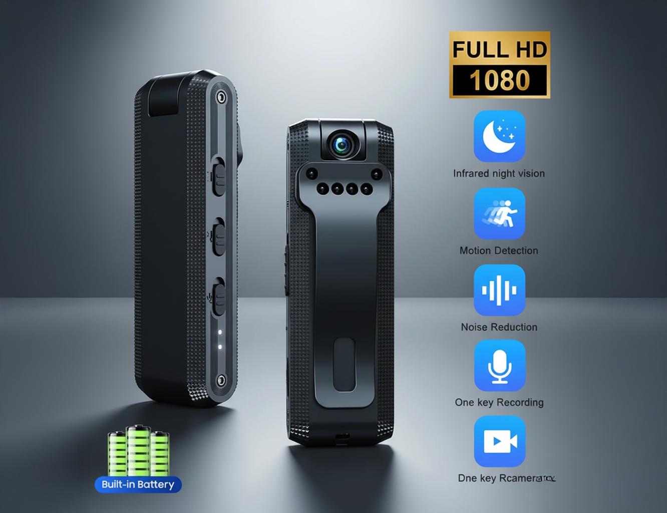Mini Caméra Portable Full HD 1080P – Discrète & Puissante