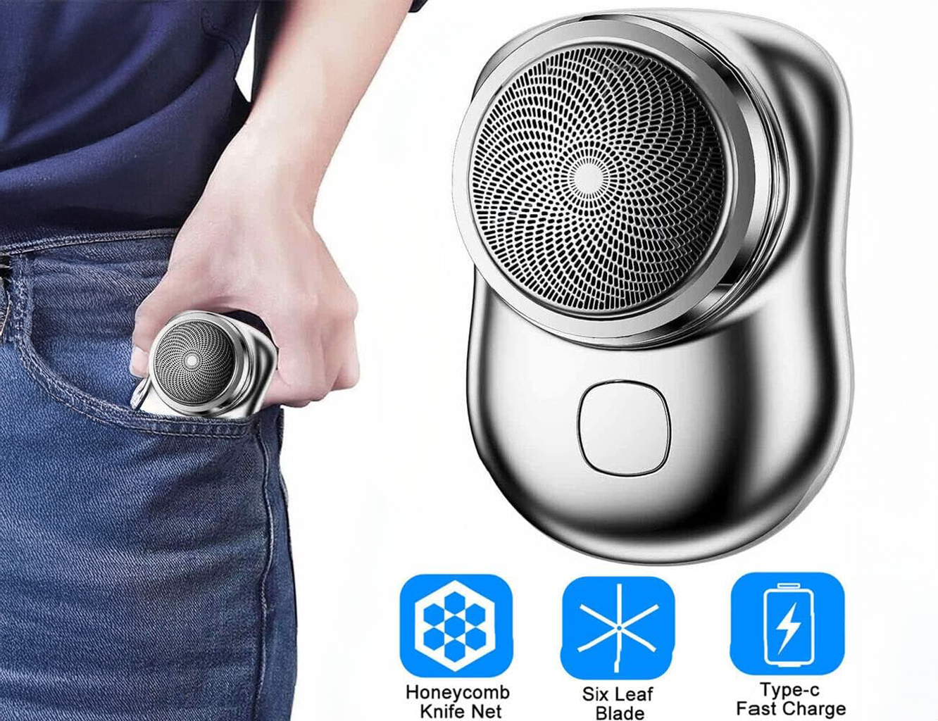 Mini Rasoir Électrique Portable pour Hommes – Rasage Net, Partout & à Tout Moment