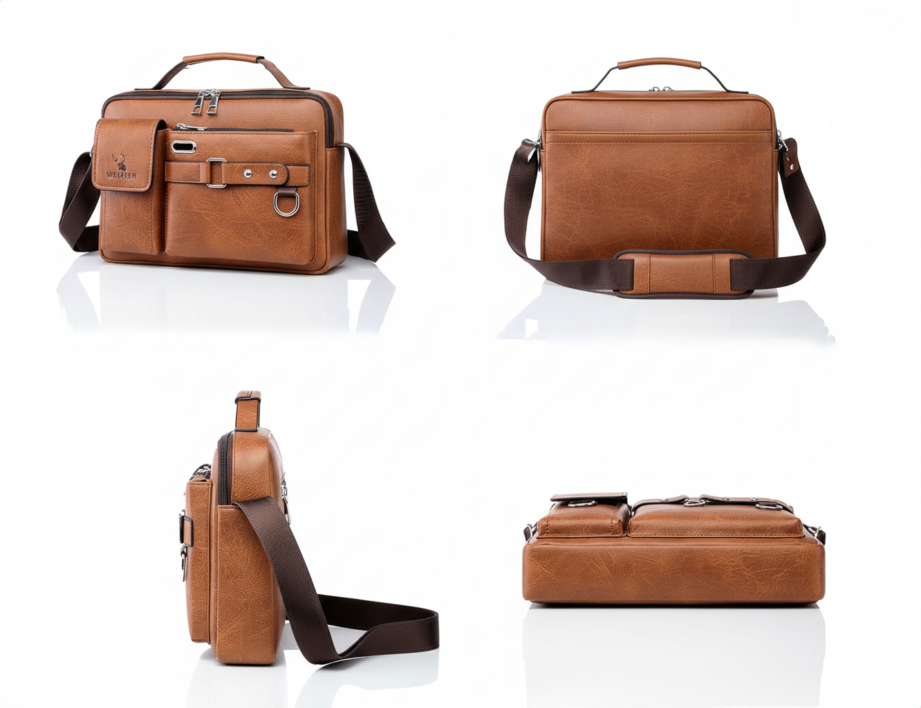 Sac à Bandoulière en Cuir PU Premium pour Hommes