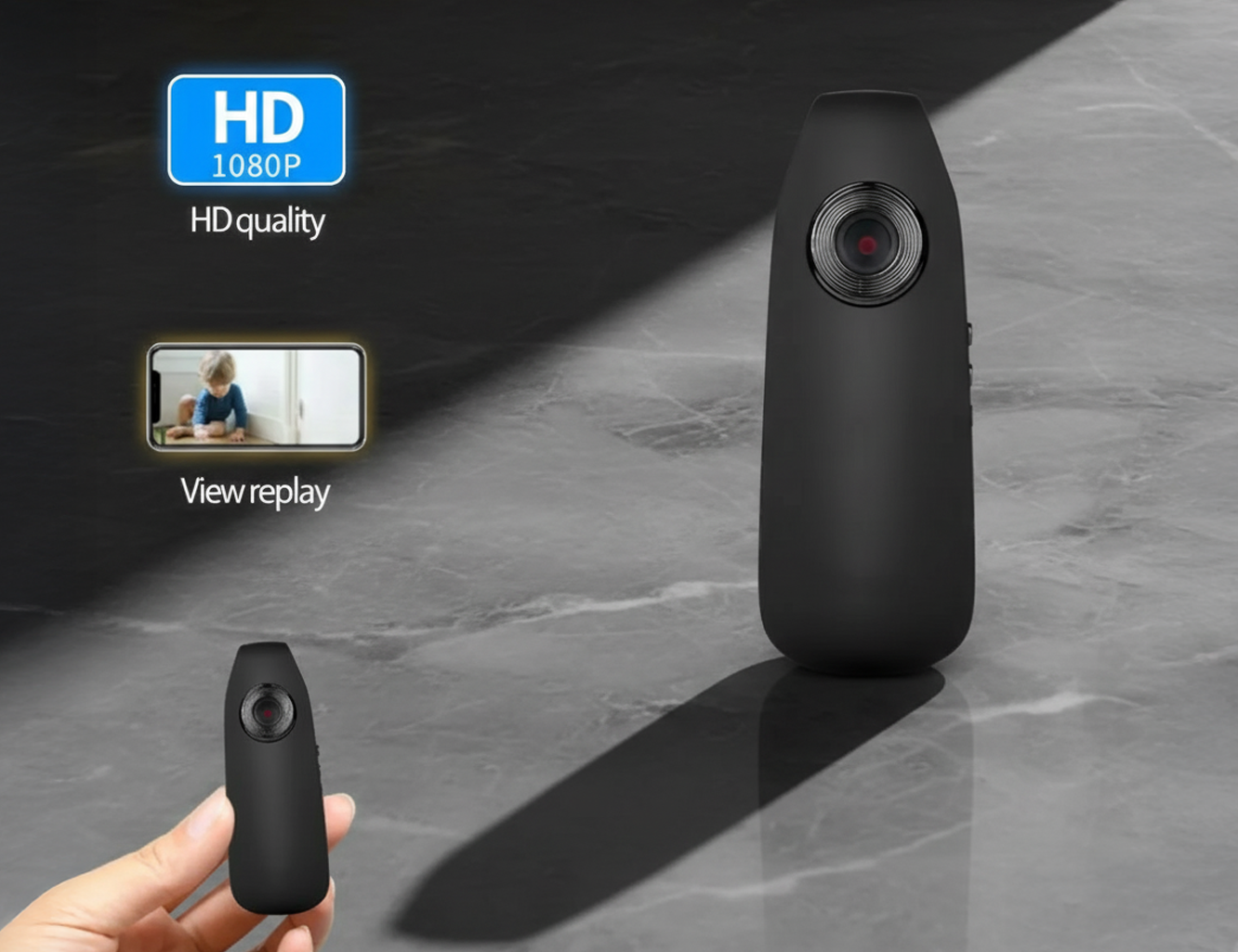 Mini Caméra Portable avec Audio & Enregistrement en Boucle