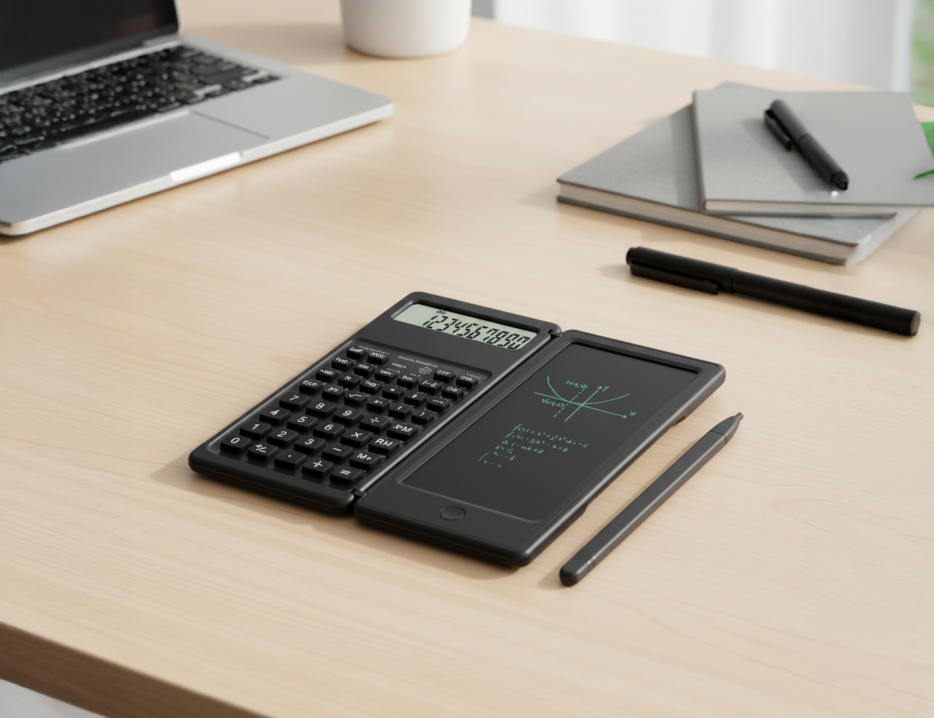 Calculatrice Scientifique 2-en-1 avec Tablette d’Écriture LCD