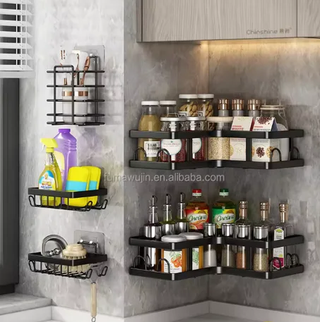 رفوف تنظيم الحمام بدون حفر