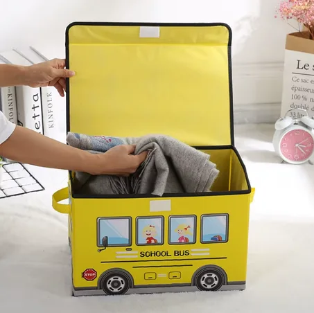 صندوق تخزين على شكل حافلة مدرسية