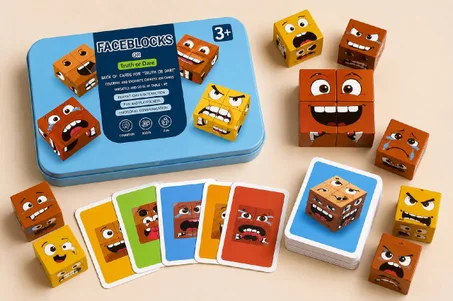 faceblocks - لعبة الذكاء و تحدي الوجوه للاطفال