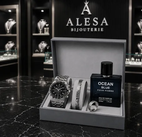 Ensemble des bijoux pour homme + Parfum cadeau