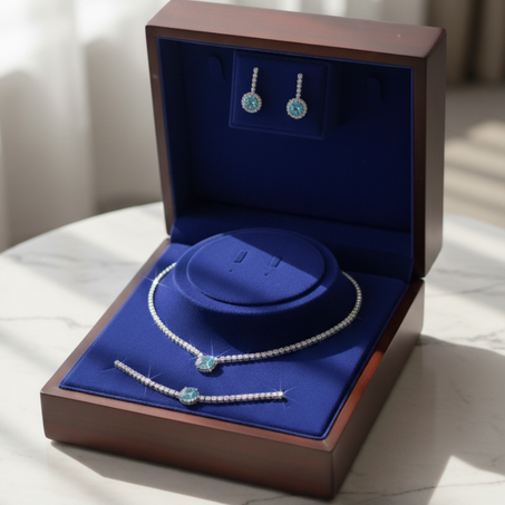 ensemble royale + Les boucles d'oreilles cadeau