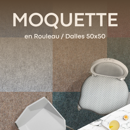 MOQUETTE en Rouleau / Dalles 50x50