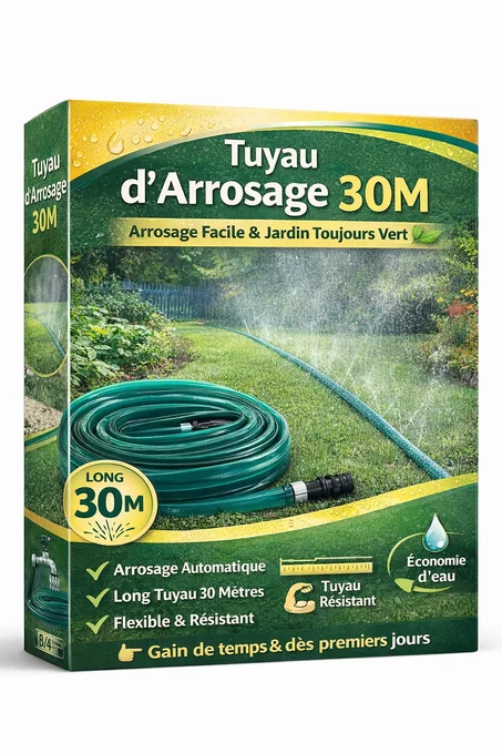 💦 Tuyau d’Arrosage 30M – Arrosage Facile & Jardin Toujours Vert
