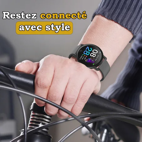 Montre connectée pour hommes et femmes, étanche avec écran tactile