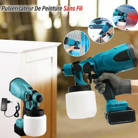 Pistolet À Peinture Avec Buses Et 3 Modes De Pulvérisation Pour Peindre Les Murs/ Plafonds Et Meubles.