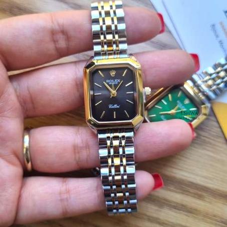 Montre femme de luxe Recta لوحة ذهبية فضية اللون