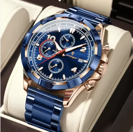 ساعة رجالية فخمة ومقاومة للماء