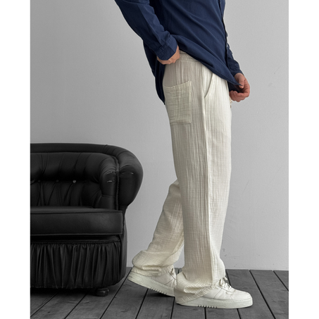 pantalon lin homme