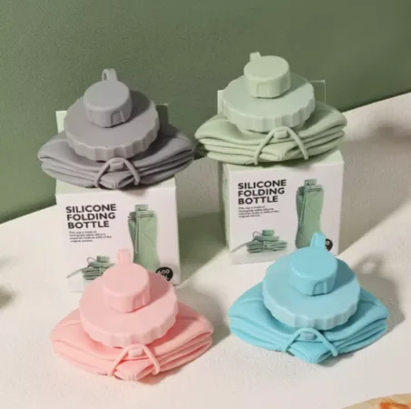 زجاجة قابلة للطي من السيليكون محمولة